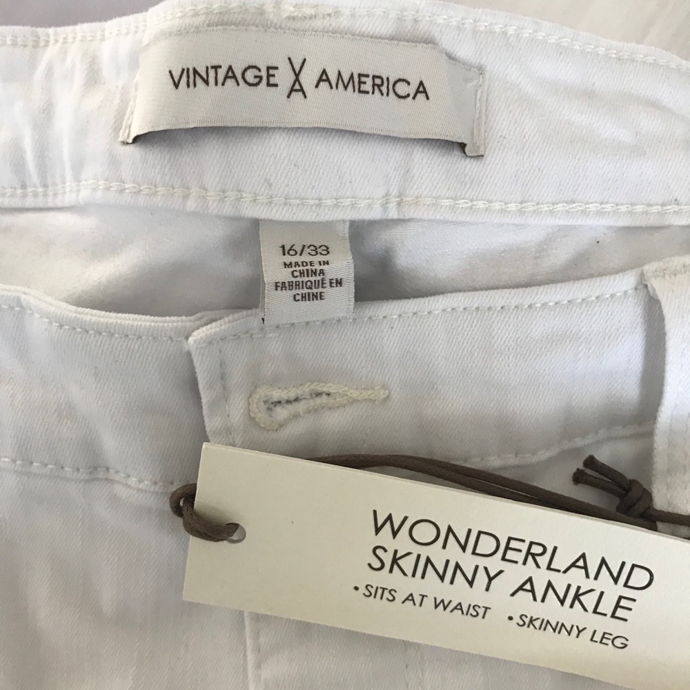 White Skinny Ankle Jeans, Women's Size 16 NWT - Picture 5 of 6
